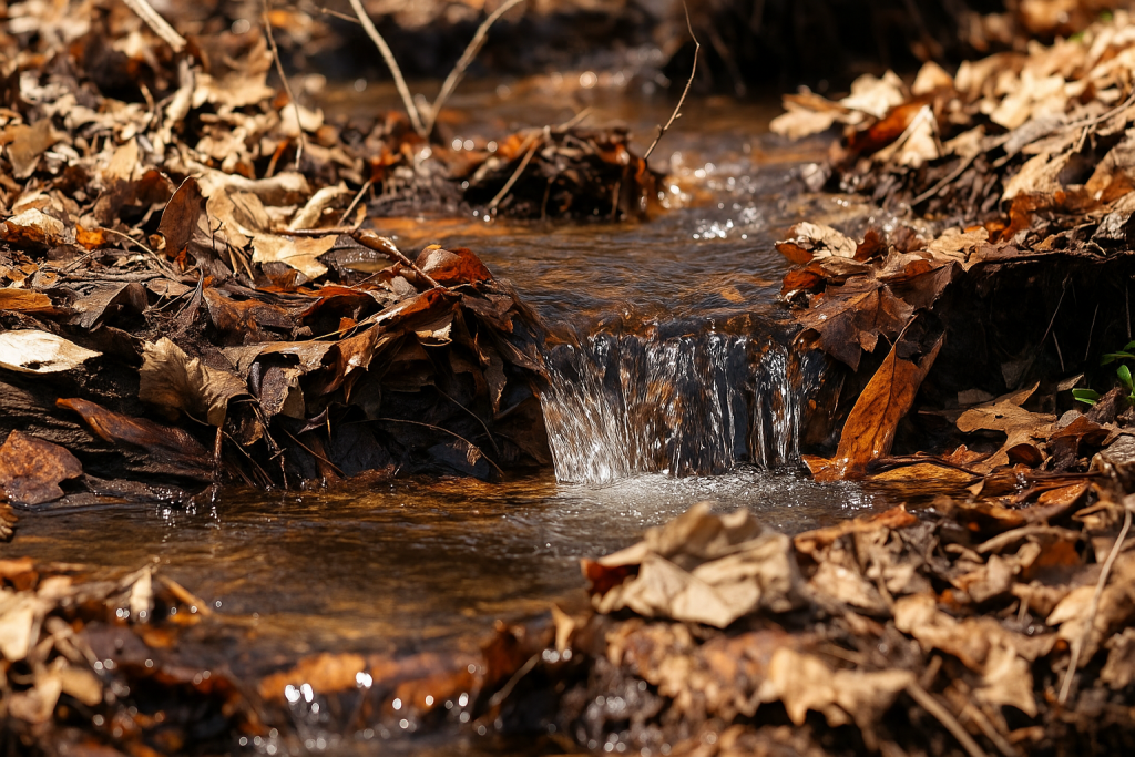Autumn stream after a rain.