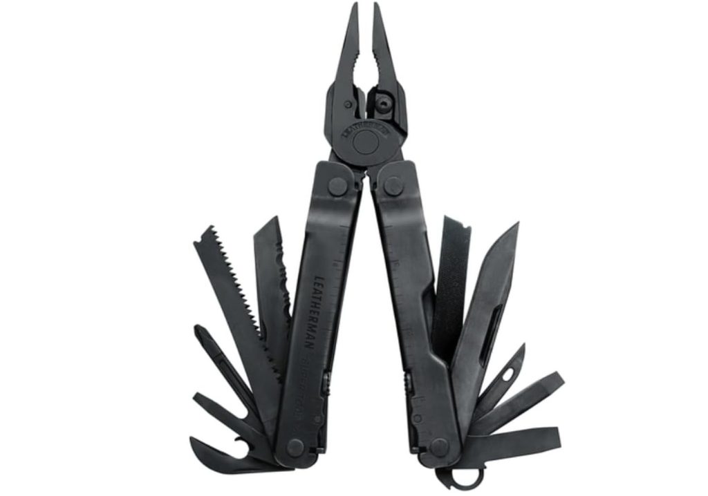 The Leatherman is the ultimate for a durable multi-tool consisting of 19 essential items for any emergency.